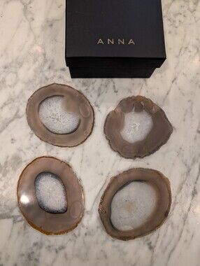 Anna "Pedra" Agate Coaster Set - 4 Piece
